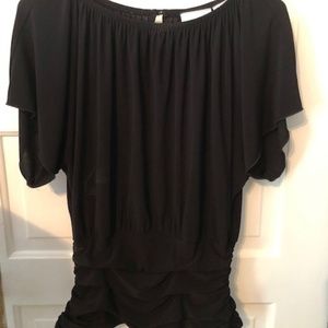 WORTHINGTON Black Banded Bottom Top